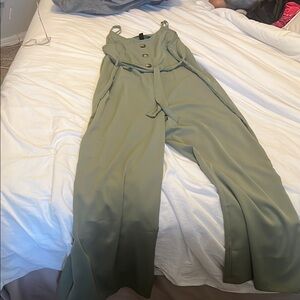 SHEIN Green Jumpsuit Flowy High-Waisted Design